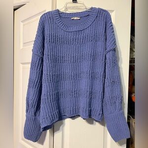 Altar'd State Textured Purple Crew Neck Sweater